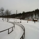 View of monument from ski center